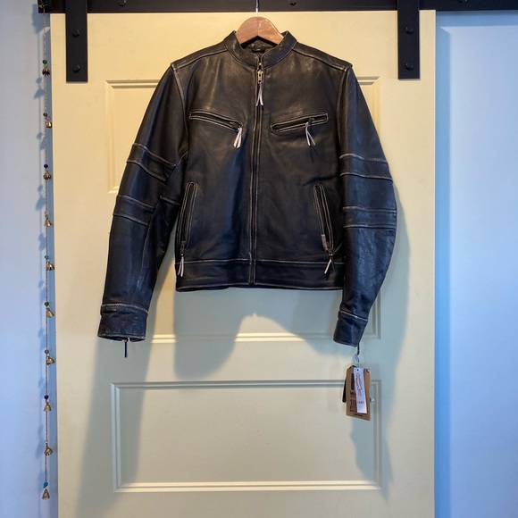 Milwaukee Distressed Leather Crazy Horse Jacket - Picture 2 of 12